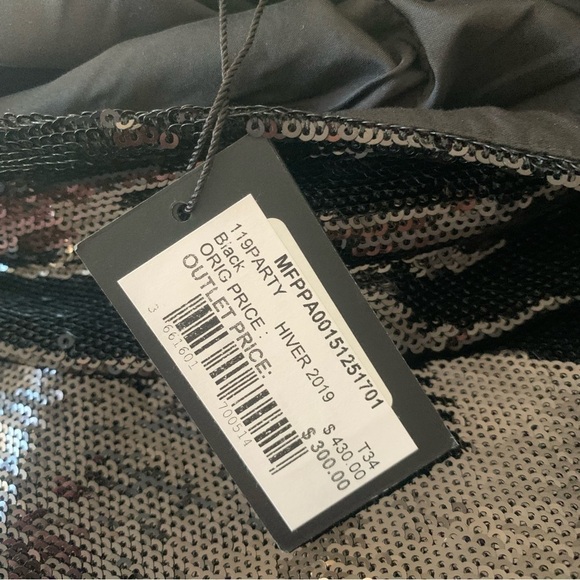 Maje Party Sequin Black Culottes - Picture 8 of 11